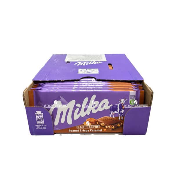MILKA PEANUTS & CARAMEL ΕΙΣΑΓ. 90GR *(24 Τεμ.) - ΚΙΒΩΤΙΟ